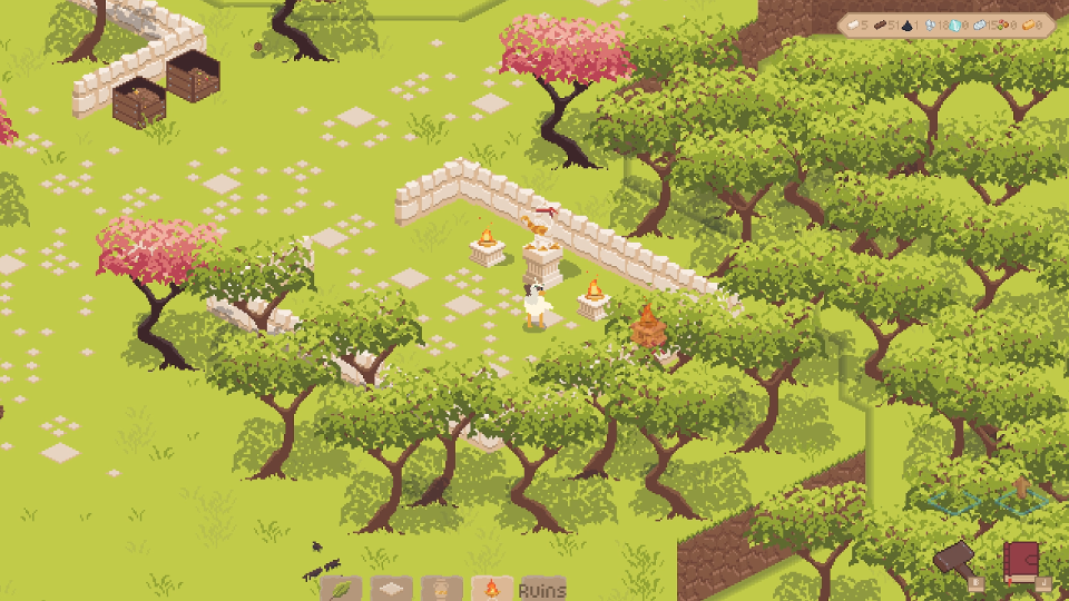 Plume screenshot: building the village